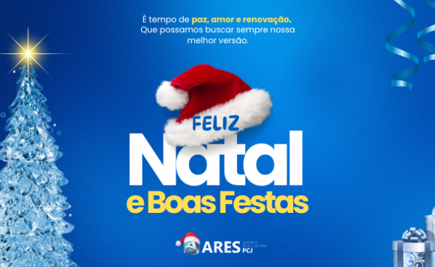 A Agência Reguladora ARES-PCJ deseja a todos um Feliz Natal e Boas Festas!